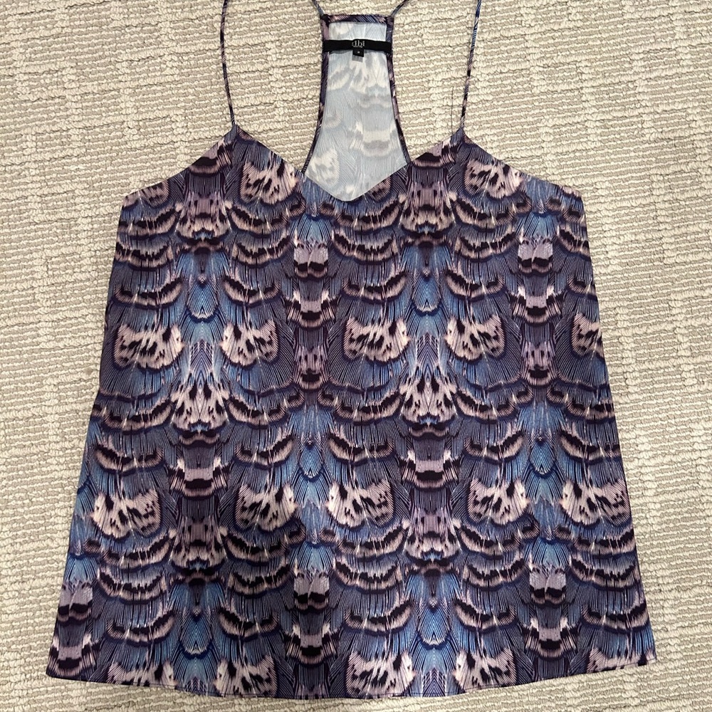 Tibi feather print tank top